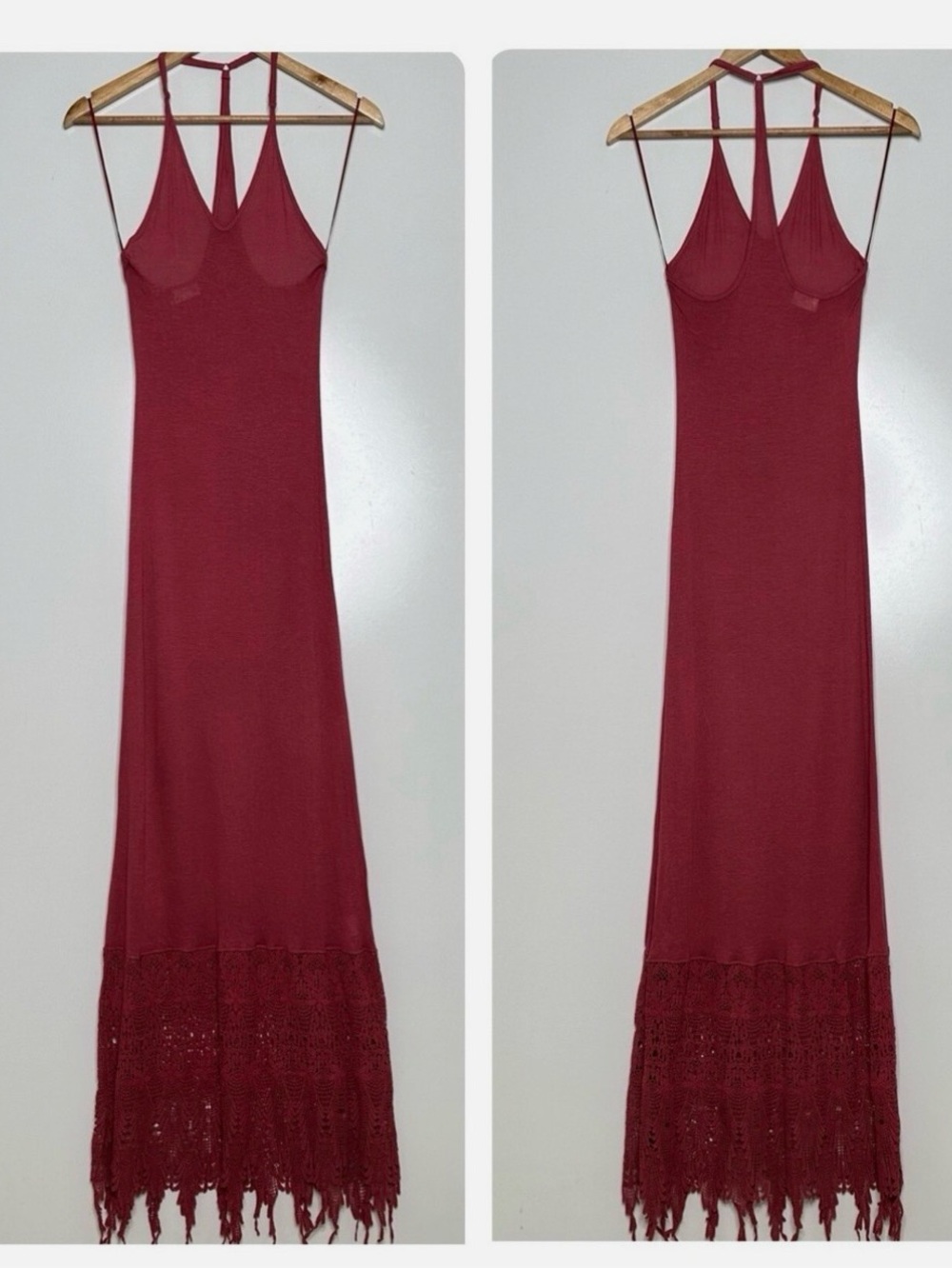 Free People T-Back Crochet Slip Dress
